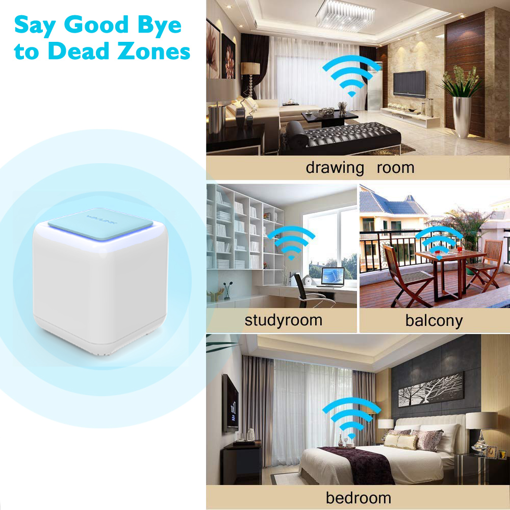 Wavlink Wireless Smart Wifi Router AC1200 Dual-band 2.4/5Ghz Whole Home WiFi Mesh System Touchlink Gigabit WI-FI Repeater Router 