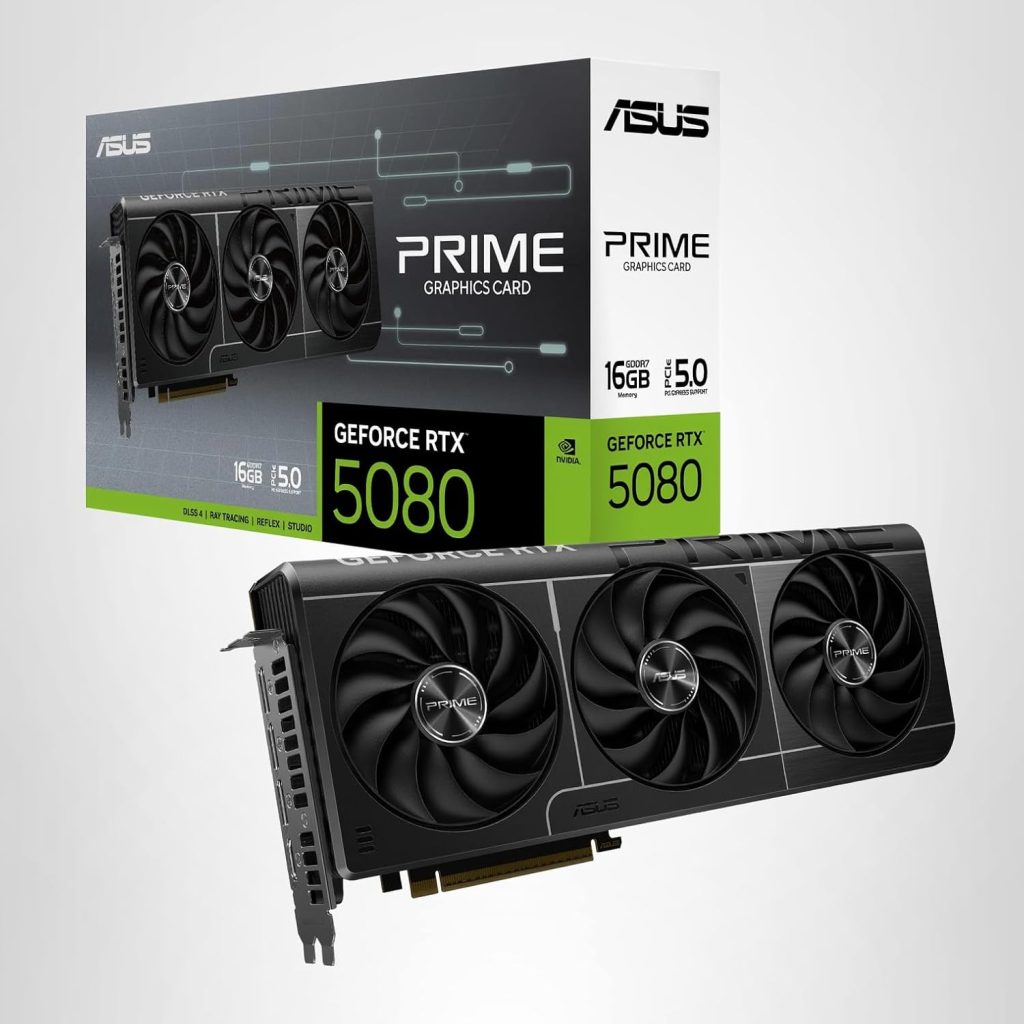 ASUS Prime Geforce RTX 5080 16GB Graphics Card - One of The Top Gaming Graphics Cards in 2026