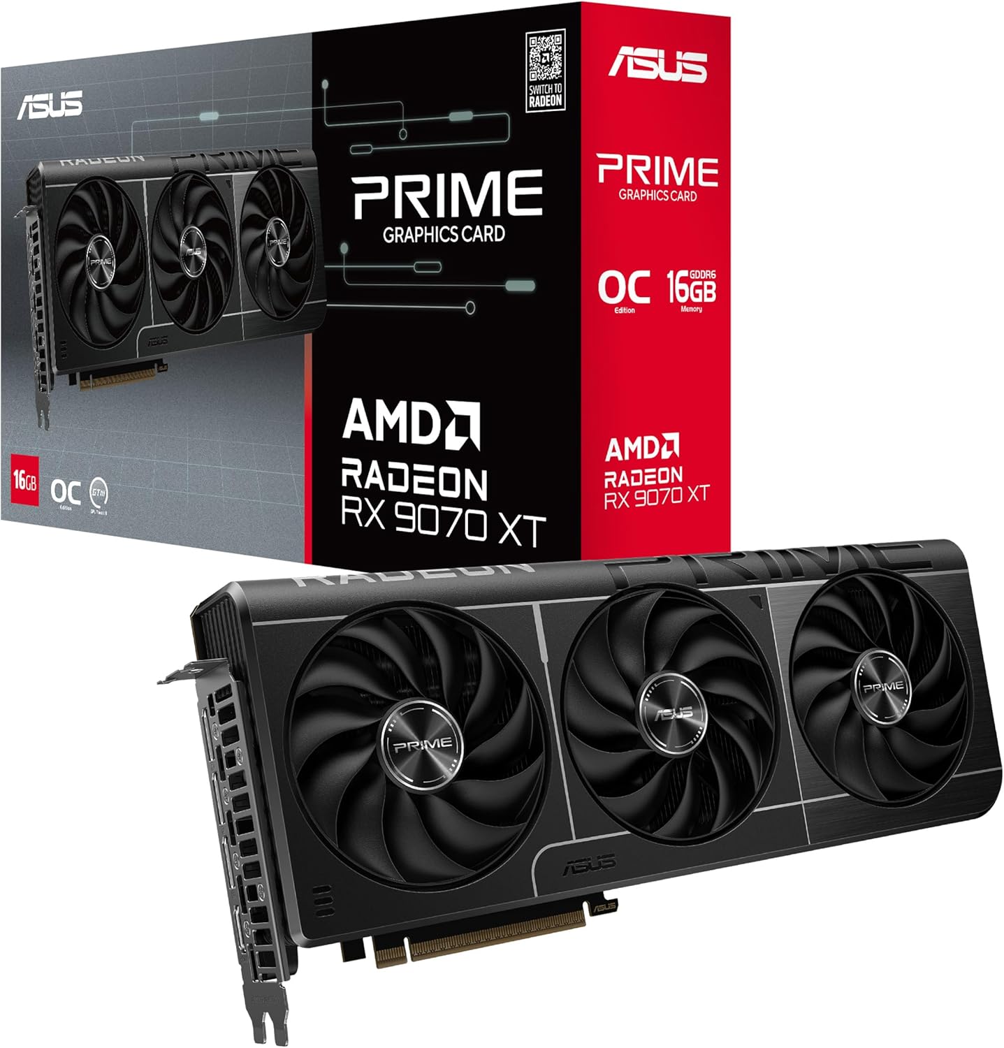 ASUS Prime Radeon™ RX 9070 XT OC Edition Graphics Card
